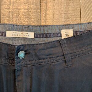Michael Brandon Black Stretch Chino Shorts 36